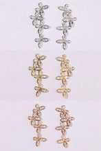 Load image into Gallery viewer, LUOWEND 18K White or Yellow or Rose Gold Natural Diamond Earrings for Women