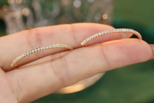 Load image into Gallery viewer, LUOWEND 18K Yellow or Rose Gold Natural Diamond Hoop Earrings for Women