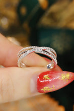 Load image into Gallery viewer, LUOWEND 18K White Gold Natural Diamond Ring for Women