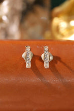Load image into Gallery viewer, LUOWEND 18K Rose Gold Natural Diamond Stud Earrings for Women
