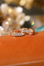 Load image into Gallery viewer, LUOWEND 18K Rose Gold Natural Diamond Stud Earrings for Women