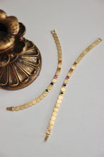 Load image into Gallery viewer, LUOWEND 18K Yellow Gold Real Natural Aquamarine Bracelet for Women