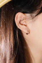 Load image into Gallery viewer, LUOWEND 18K Rose Gold Natural Diamond Stud Earrings for Women
