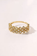Load image into Gallery viewer, LUOWEND 18K Yellow Gold Natural Diamond Ring for Women