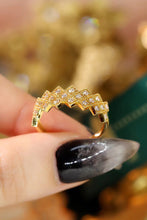 Load image into Gallery viewer, LUOWEND 18K Yellow Gold Natural Diamond Ring for Women