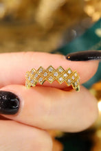 Load image into Gallery viewer, LUOWEND 18K Yellow Gold Natural Diamond Ring for Women