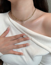 Load image into Gallery viewer, LUOWEND 18K Yellow Gold Real Natural Diamond Necklace for Women