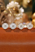 Load image into Gallery viewer, LUOWEND 18K White or Yellow Gold Natural Diamond Earrings for Women