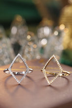 Load image into Gallery viewer, LUOWEND 18K White or Yellow Gold Natural Diamond Ring for Women