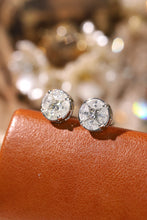 Load image into Gallery viewer, LUOWEND 18K White or Yellow Gold Natural Diamond Earrings for Women