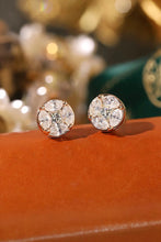 Load image into Gallery viewer, LUOWEND 18K White or Yellow Gold Natural Diamond Earrings for Women