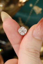 Load image into Gallery viewer, LUOWEND 18K White or Yellow Gold Natural Diamond Earrings for Women