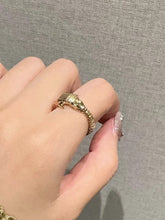 Load image into Gallery viewer, LUOWEND 18K Yellow Gold Ring for Women