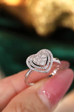 Load image into Gallery viewer, LUOWEND 18K White Gold Natural Diamond Ring for Women