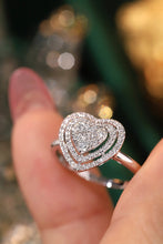 Load image into Gallery viewer, LUOWEND 18K White Gold Natural Diamond Ring for Women