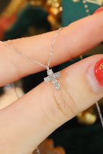 Load image into Gallery viewer, LUOWEND 18K White Gold Natural Diamond Necklace for Women