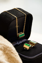 Load image into Gallery viewer, LUOWEND 18K Yellow Gold Earrings&Necklace for Women