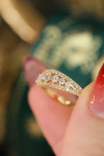Load image into Gallery viewer, LUOWEND 18K White or Yellow Gold Real Natural Diamond Ring for Women
