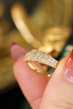 Load image into Gallery viewer, LUOWEND 18K White or Yellow Gold Real Natural Diamond Ring for Women