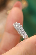 Load image into Gallery viewer, LUOWEND 18K White or Yellow Gold Real Natural Diamond Ring for Women