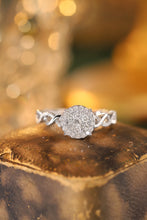 Load image into Gallery viewer, LUOWEND 18K White or Yellow Gold Real Natural Diamond Ring for Women