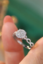 Load image into Gallery viewer, LUOWEND 18K White or Yellow Gold Real Natural Diamond Ring for Women