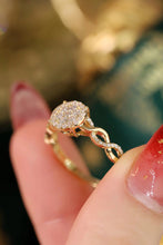 Load image into Gallery viewer, LUOWEND 18K White or Yellow Gold Real Natural Diamond Ring for Women