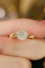 Load image into Gallery viewer, LUOWEND 18K White or Yellow Gold Real Natural Diamond Ring for Women