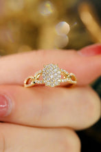 Load image into Gallery viewer, LUOWEND 18K White or Yellow Gold Real Natural Diamond Ring for Women