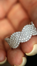 Load image into Gallery viewer, LUOWEND 18K White Gold Natural Diamond Ring for Women