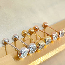 Load image into Gallery viewer, LUOWEND 18K White/Yellow/Rose Gold Natural Diamond Earrings for Women