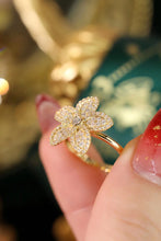 Load image into Gallery viewer, LUOWEND 18K White or Yellow Gold Real Natural Diamond Ring for Women