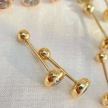Load image into Gallery viewer, LUOWEND 18K White/Yellow/Rose Gold Natural Diamond Earrings for Women