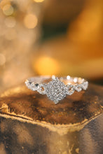 Load image into Gallery viewer, LUOWEND 18K White Gold Real Natural Diamond Ring for Women