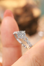 Load image into Gallery viewer, LUOWEND 18K White Gold Real Natural Diamond Ring for Women
