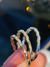 Load image into Gallery viewer, LUOWEND 18K White/Yellow/Rose Gold Natural Diamond Ring for Women