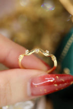 Load image into Gallery viewer, LUOWEND 18K White or Yellow Gold Real Natural Diamond Ring for Women