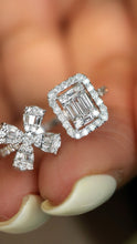 Load image into Gallery viewer, LUOWEND 18K White Gold Natural Diamond Ring for Women