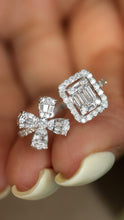 Load image into Gallery viewer, LUOWEND 18K White Gold Natural Diamond Ring for Women