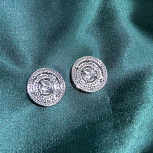 Load image into Gallery viewer, LUOWEND 18K White Gold Real Natural Diamond Stud Earrings for Women