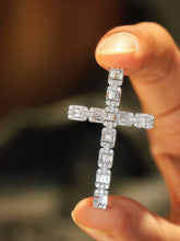 Load image into Gallery viewer, LUOWEND 18K White Gold Natural Diamond Pendant Necklace for Women