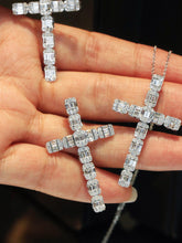 Load image into Gallery viewer, LUOWEND 18K White Gold Natural Diamond Pendant Necklace for Women