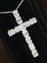 Load image into Gallery viewer, LUOWEND 18K White Gold Natural Diamond Pendant Necklace for Women