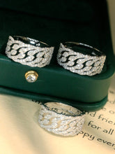 Load image into Gallery viewer, LUOWEND 18K White Gold Natural Diamond Ring for Women