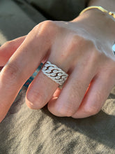 Load image into Gallery viewer, LUOWEND 18K White Gold Natural Diamond Ring for Women