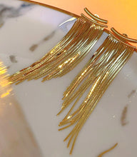 Load image into Gallery viewer, LUOWEND 18K Yellow Gold Drop Earrings for Women