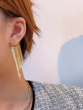 Load image into Gallery viewer, LUOWEND 18K Yellow Gold Drop Earrings for Women