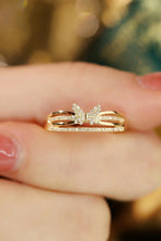 Load image into Gallery viewer, LUOWEND 18K Yellow Gold Real Natural Diamond Ring for Women