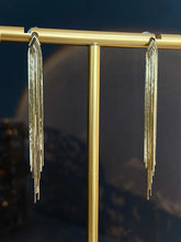 Load image into Gallery viewer, LUOWEND 18K White/Yellow Gold Drop Earrings for Women