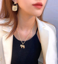 Load image into Gallery viewer, LUOWEND 18K Yellow Gold Drop Earrings for Women